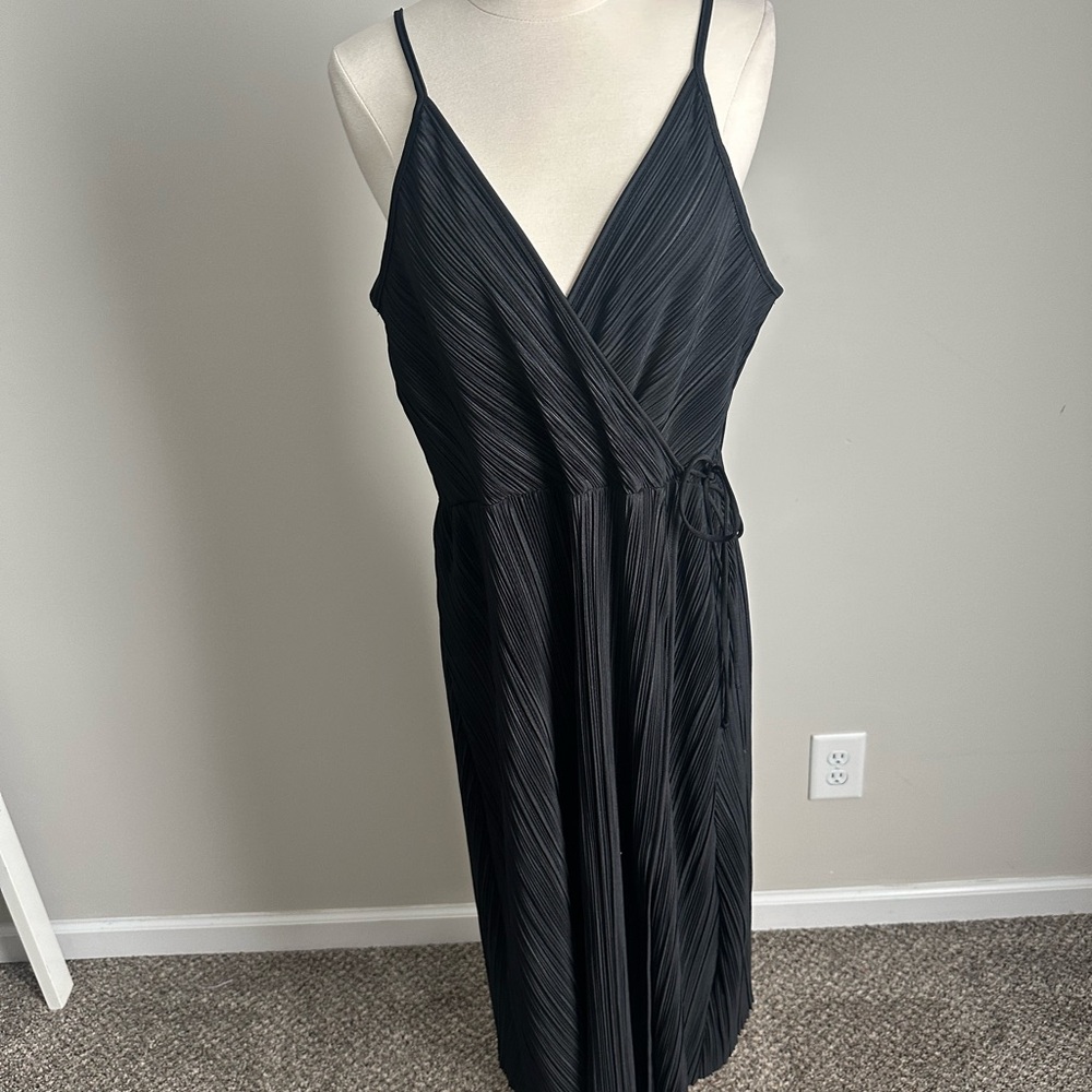 H&M Black Faux Wrap Dress